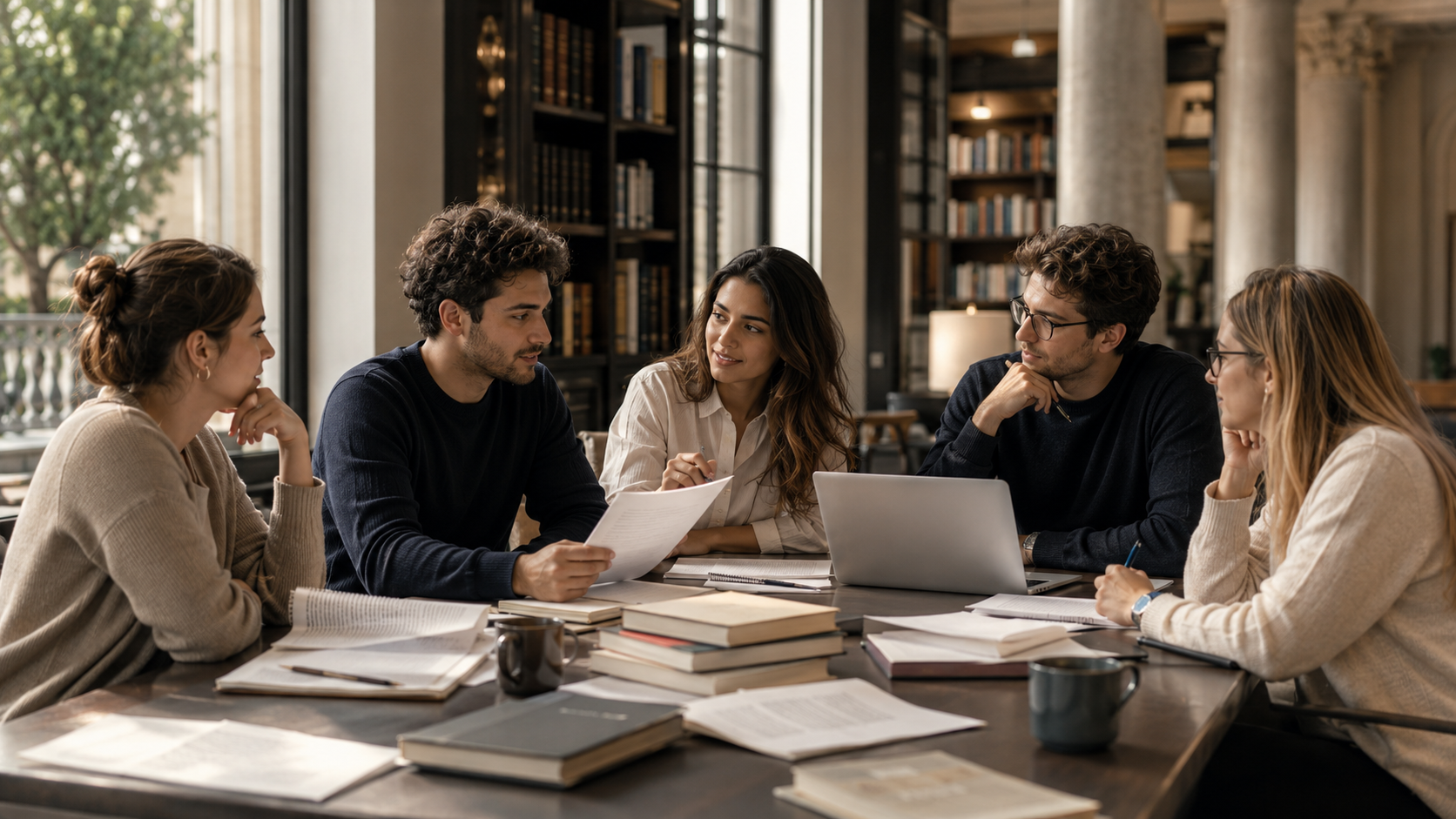 Grupo de estudio y escritura en Escuela Dux